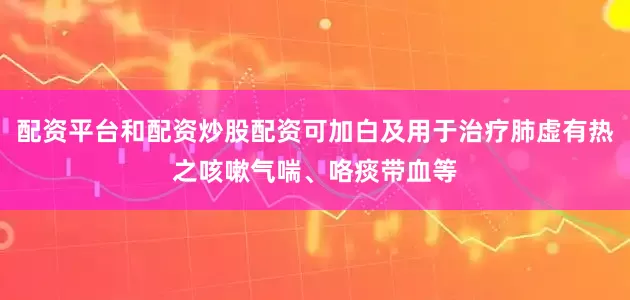 配资平台和配资炒股配资可加白及用于治疗肺虚有热之咳嗽气喘、咯痰带血等