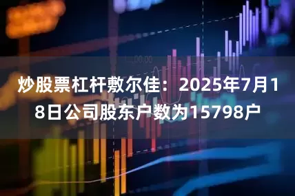 炒股票杠杆敷尔佳：2025年7月18日公司股东户数为15798户